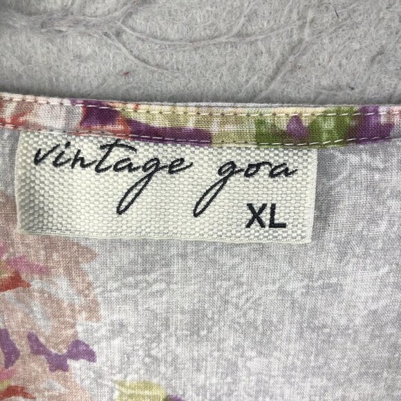 Vintage Gora Top Womens Extra Large Abstract Art To Wear Mod Embroidery Boho - Picture 7 of 16